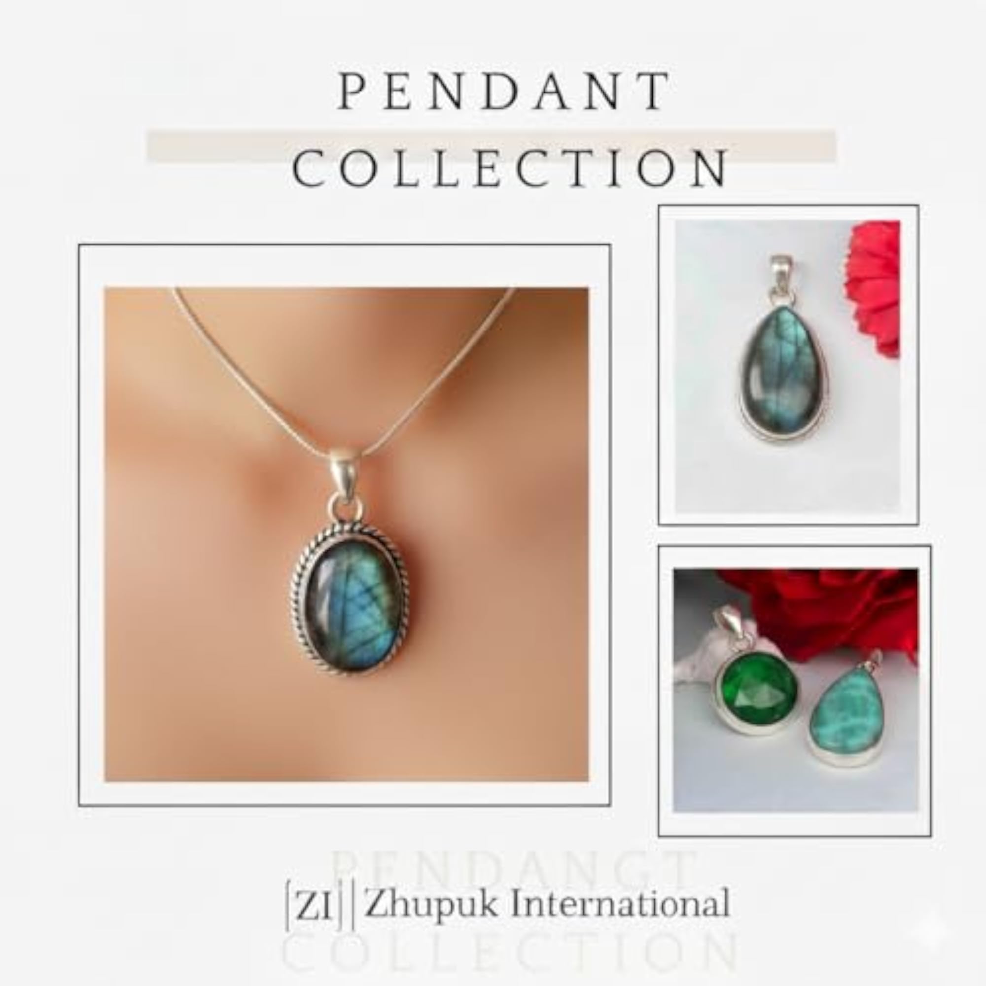 Women's Natural Labradorite Pendant, Stone of Transformation
