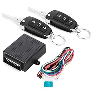KIMISS Universal Car Remote Central Türverriegelung Keyless Entry System Car Security Türschloss-Kit mit Fernbedienung (1 Stück, Schwarz, Fernbedienung, Auto (universell))