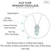 Sterling Silver Natural Larimar Flip-Flop with Palm Tree Pendant with 18