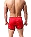 OuBER Men's Fitted Shorts Bodybuilding Workout Shorts 58 Print (Red,M)