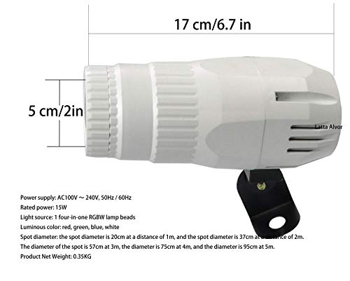Latta Alvor 4 In 1 Small Spotlight Mini Rgbw Led Beam Spot Lights Stage Effect Lighting Led Beam Pinspot Light For Mirror Ball Club Party Bar Dj Events (White) #TOP1