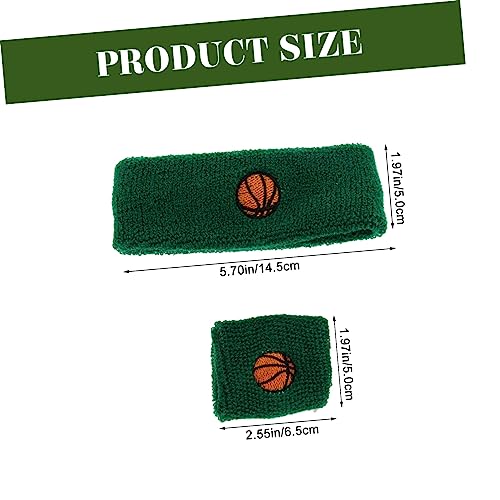 BESPORTBLE 6 Sets Sports Wristbands and Headbands for Breathable Sweat Absorbing Wrist Sweatbands with Soft Lint Material Elastic Comfort for Boys and Running Basketball Volleyball and2