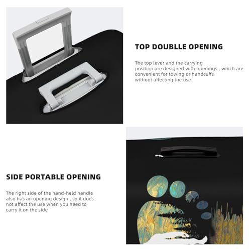 Travel Luggage Cover Moon Bigfoot Trees 4 Fashion Washable Baggage Suitcase Protector Fit For Luggage X-Large4