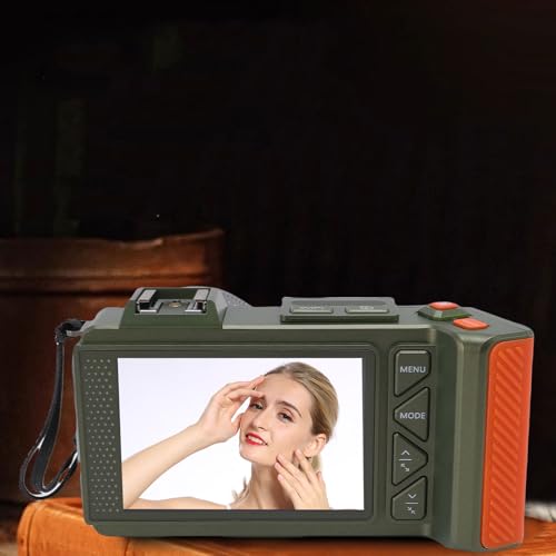 Image of Gugxiom FHD 4K 70MP Digital Camera with Dual Screens, Autococus F1.8 DSLR Camera with WiFi Instant Instant 50x Digital Zoom, Fill Light (Green)