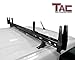 TAC Universal 2 Bars Roof Ladder Rack 600 LBS Capacity Utility Adjustable Cross Bar with Stopper for Van Without Rain Gutter Fit for Kayak Canoe Ladder Lumber Pipes Cargo Carrier Accessories