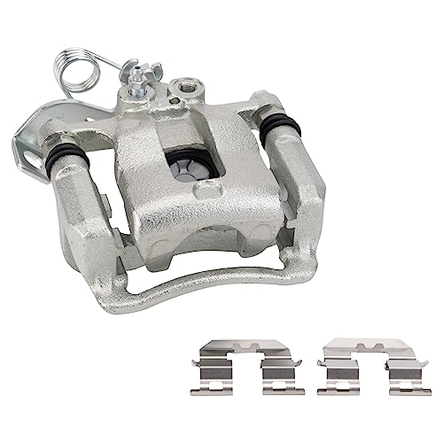 Image of TRQ Rear Brake Caliper Set Zinc Coated Brackets Compatible with 2012-2017 Kia Rio