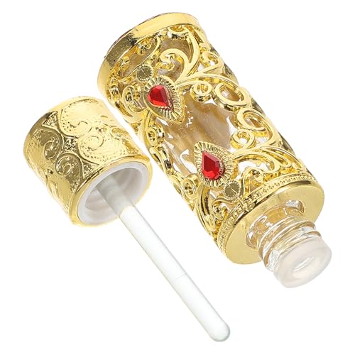 Ipetboom Botella de Perfume de Rellenable con Gemas de Dubái Frasco Decorativo para Aceites para Mezcla Personalizada y Aroma Duradero