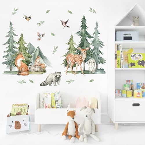 Vinilos Decorativos Animales Bosque 35x12 pulg Mfault miniatura 4
