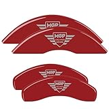 MGP Caliper Covers - Brake Caliper Covers 2009-2020 Nissan Maxima - Front and Rear Set - Red