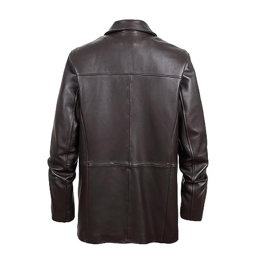 REED EST. 1950 Men's Jacket Genuine Lambskin Leather Four Button Car Coat2