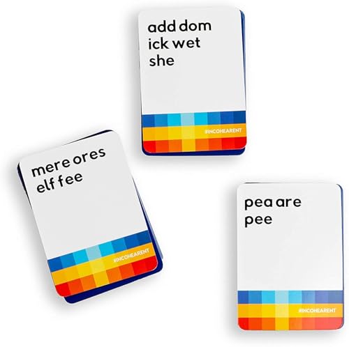 Image of Awestuffs Incohearent Family Edition Card Game - The Family Game Where You Compete to Guess, Party Game (Ages: 12 Years & Up; Players: 2+)