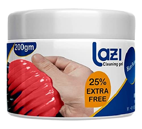 LAZI(200gm X Pack of 1) Multipurpose Car Ac Vent Dashboard Interior Dust Dirt Cleaner Sticky Jelly Putty Kit for Vehicle Interior Keyboard PC Laptop Electronic Gadgets appliances Reusable Cleaning Gel