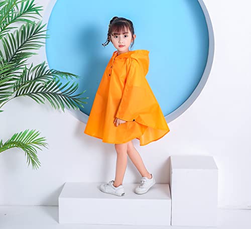 Image of Freesmily Kids Cute Raincoat Waterproof Rain Poncho Jacket Coat for Girls Boys
