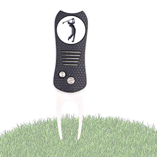 puzzlegame Herramienta de reparación de chuletas de Golf | Herramienta Plegable Divot para reparación de Campos de Golf - Herramienta de Marca de Pelota de Golf Resistente a los arañazos de Acero Cover