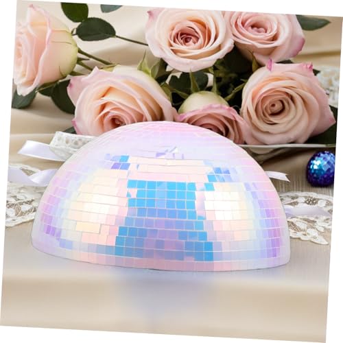 Bola espejada hemisférica ARTIBETTER de 15 cm, adorno reflectante para bodas, fiestas, Año Nuevo y escenarios de club miniatura 5