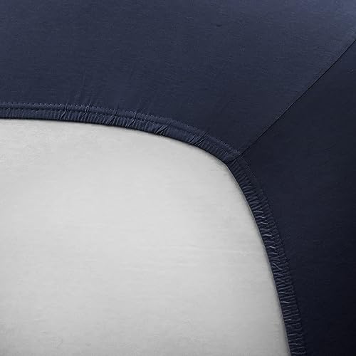 Image of HonestBaby 2-Pack Organic Cotton Fitted Bassinet Sheet, Dark Navy, One Size