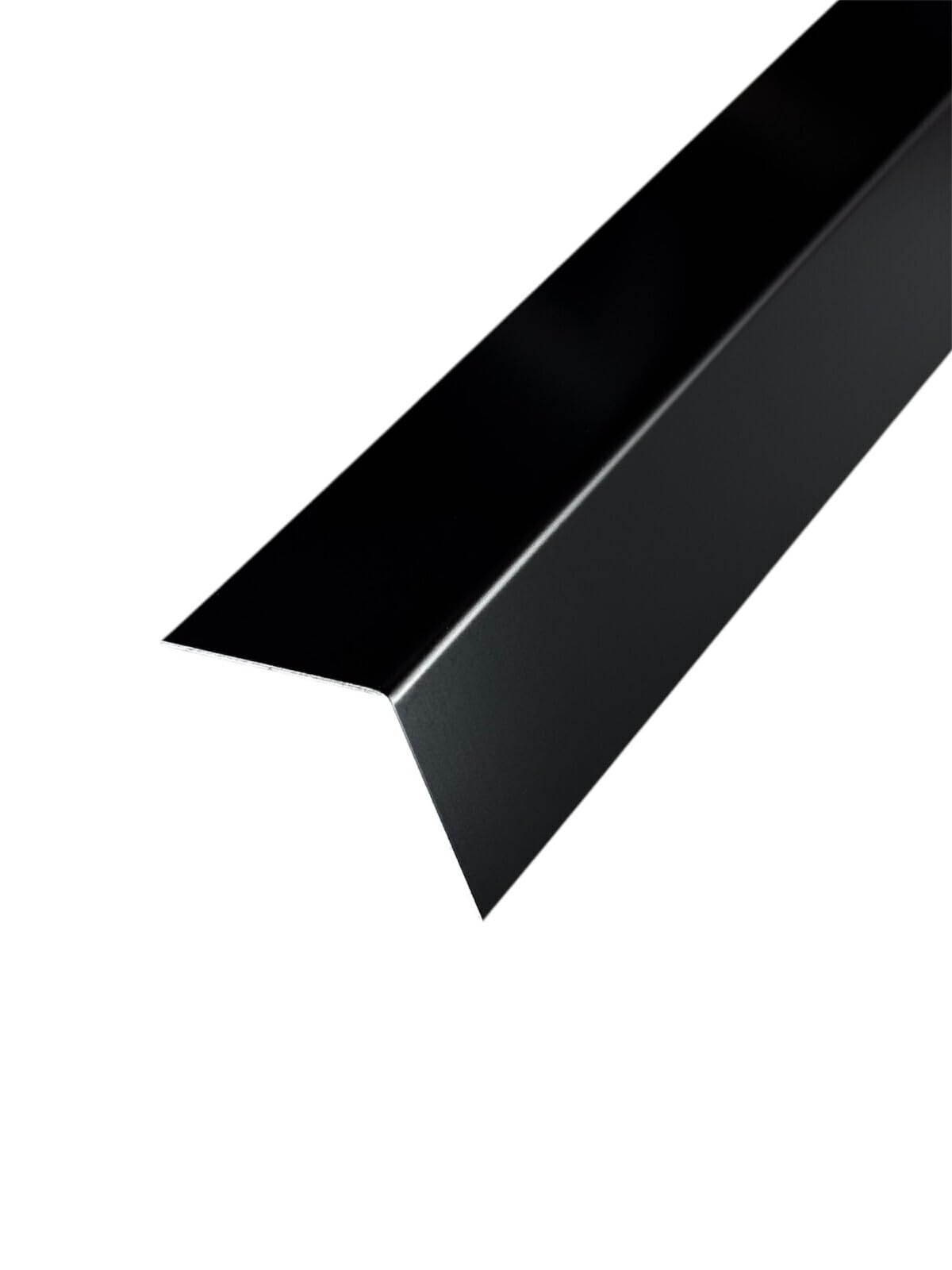 profile-metall Aluminium Winkelprofil 2000mm (2m) – 1mm Stark – Kantenschutz & Eckschutz L-Profil Leiste Anthrazit, Schwarz, Weiß, Natur, Farbe: Schwarz, Größe: 20x60 mm