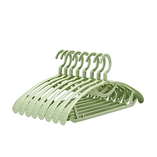 Lot de 10 Cintres en Plastique en Haute Qualité Adultes Cintre Résistant Et Fin, Peu Encombrant Longueur,Vert Cover