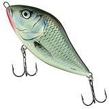 Salmo Slider Jerkbait Wobbler, Salmo Farben:Holographic Grey Shiner, Länge/Gewicht/Laufverhalten/Tauchtiefe:7cm / 21g / sinkend / 1.0-0.5m