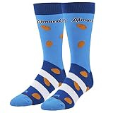 Cool Socks Almond Joy Fun Print Novelty Crew Socks for Men Large