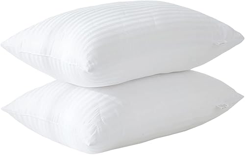 Uniqwamer Almohadas para dormir paquete de 2 almohadas de cama tamaño Queen almohadas de cama aptas para la piel y transpirables almohadas