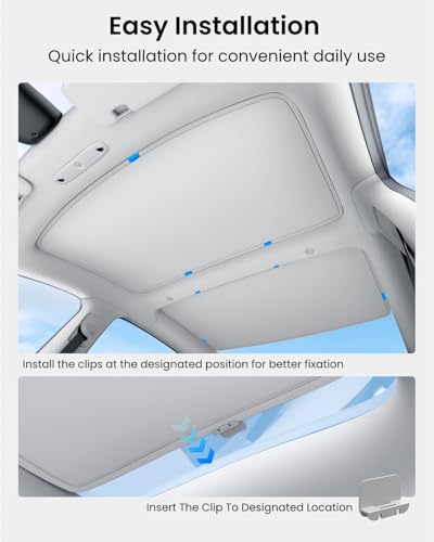 Image of REEVAA Tesla Model 3 (2026-2020) Sunshade Roof Accessories, Gray