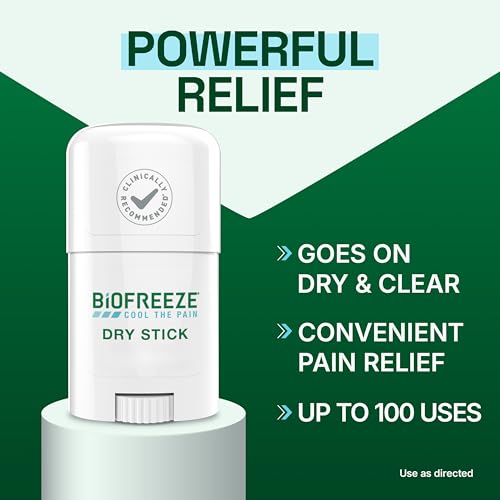 Biofreeze Dry Stick, Mess-Free Relief for Neck, Shoulder, Knee, Hip, Hand & Joint, Cooling Menthol Pain Relief Stick, Up to 100 Uses - Image 3