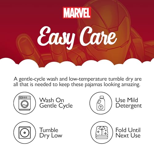 Image of Marvel Boys' 2-piece Snug-fit Cotton Matching Holiday Pajama Set, Soft & Cute for Kids