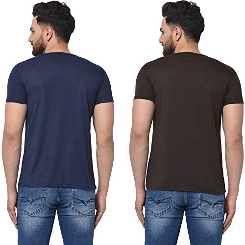 Image of JANGOBOY Men's V-Neck Cotton T-Shirt (Pack of 2)