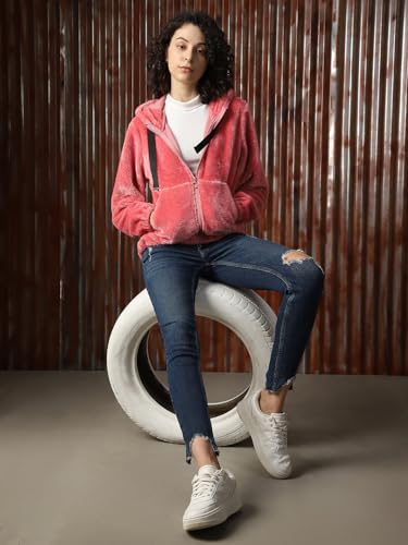 Image of High Star Women Solid Polyster Oversized Fit Long Sleeve Jackets