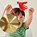 1set Copper Gong and Cymbals Hand Gong with Mallet and Cymbals Chinese Percussion Instruments for School Orchestra and Personal Performance