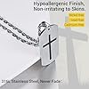 PROSTEEL Cross Necklace for Men, Lord's Prayer Dog Tag Pendant with Adjustable Chain 22-24 Inches 316L Stainless Steel Bible Verse Christian Gifts for Men (with Gift Box) #5