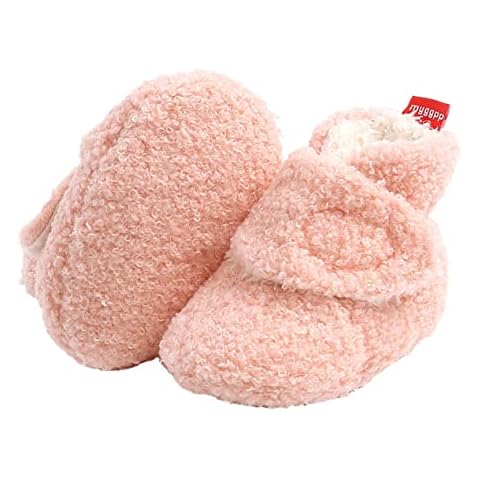 Kfnire Cozy Fleece Baby Booties with Cotton Lined, Anti-Slip & Soft Sole Newborn Baby Booties 0-18Months Sock Shoes Unisex Baby Slipper Winter Warm Shoes Cover