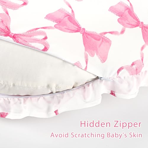 Insertos reversibles para asiento de bebé con funda de almohada y sábanas para cuna miniatura 7