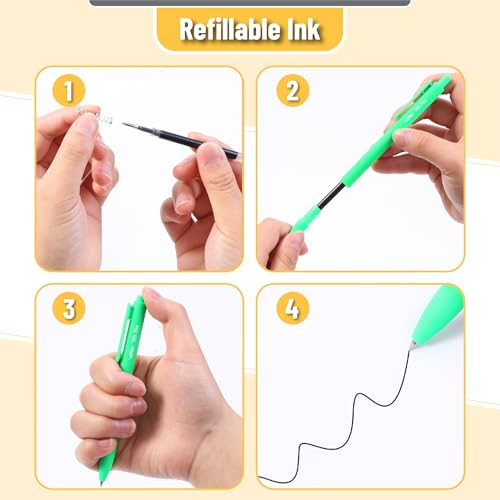 Image of Mr. Pen- Retractable Gel Pens, 12 Pack, Black Ink, Fresh Color Barrels | Fine Point 0.5mm, Fast Dry, Smooth Writing, Cute Pens for Drawing, Writing Planner and School Supplies