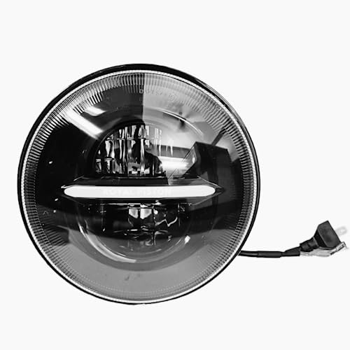 Image of Daymaker Minus 7 inch LED Headlight | 110W CREE | High /Low + DRL Beam LED Headlight, 6 Months Warranty Compatible With Royal Enfield, Thar, Gypsy (Original)