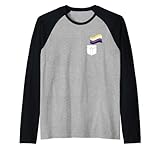 Photo Gallery lgbtqia pride bandiera non binaria tasca divertente genderqueer maglia con maniche raglan Photo Gallery lgbtqia pride bandiera non binaria tasca divertente genderqueer maglia con maniche raglan
