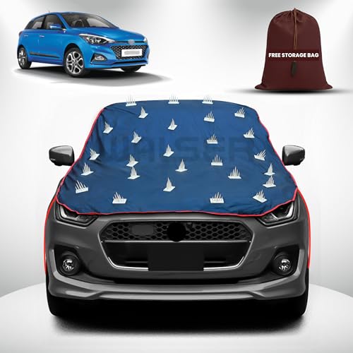 Image of WALSER Spike Car Cover for Hyundai Elite i20 | Anti-Climb Nail Guard for Dogs & Monkeys | Protects Bonnet, Roof & Dicky | UV, Dust & Snow Protection | Spike Cover with 4 Adjustable Hook