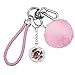 Pom Pom Schlüsselanhänger Japanischer Weiblicher Becher Schlüsselbund Anhänger Ornamente Rosa Mit Haarball Für Mädchen Damen