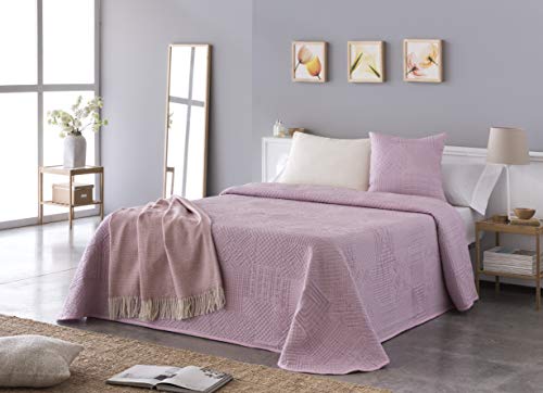 Vialman Colcha. Rosa Cama de 150 cm: 250 cm x 270 cm 14 Cover