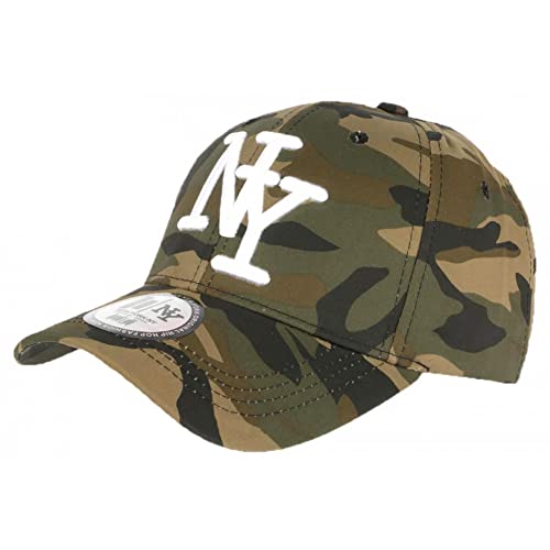 Casquette NY Camouflage Vert Marron Kaki Fashion Baseball Kaptyn - Taille: Taille Unique - Couleur: Vert - Homme