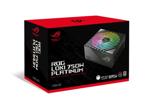 Image of ASUS ROG Loki SFX-L 750W Platinum (Fully Modular Power Supply, 80+ Platinum, Lambda A Certified, 120mm PWM ARGB Fan, Aura Sync, ATX 3.0 Compatible, PCIe 5.0 Ready, 10 Year Warranty)