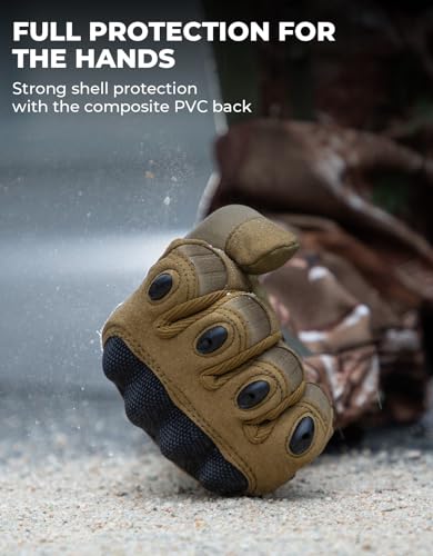 image for KEMIMOTO Tactical Gloves for Men, Touchscreen Motorcycle Gloves with H