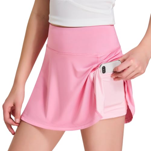 Image of FitsT4 Sports Girl's Golf Skirt Adjustable Waist Active Tennis Skort UPF50+