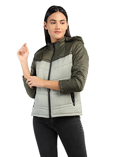 Image of CHKOKKO Women's Polyester Winter Standard Length Quilted Jacket