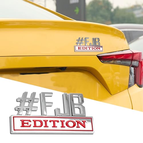 Image of FJB Edition Car Emblem, 3D Letters #FJB Car Edition Emblem, Car Decal 3D Raised Letters Bumper Sticker, 3D Car Exterior Emblems Badge 3D Sticker Decal Fit for Cars Bumper Window
