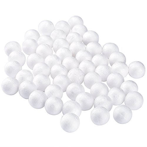 Pllieay Foam Craft Balls 50 Pieces 20mm (0.79 inch) Polystyrene Spheres for Atomic Classes Craft Projects and Christmas Decorations