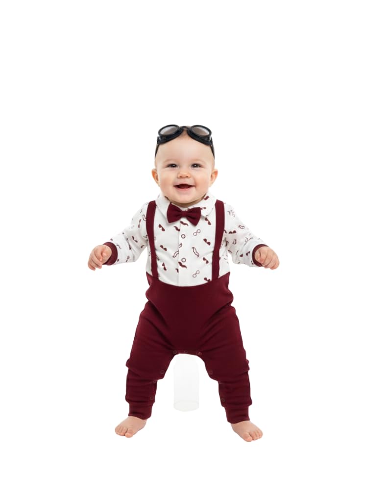 HDSFAB Baby Boys Romper with Suspenders & Bow Tie Stylish Jumpsuit for Infants & Toddlers, Soft Cotton Formal Outfit for B... - Review, Price and Buying Guide