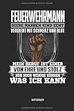  Notizbuch: Feuerwehr Notizbuch mit Punktraster. Tolle Zubehör & Feuerwehr Geschenk Idee für Feuerwehrmänner.