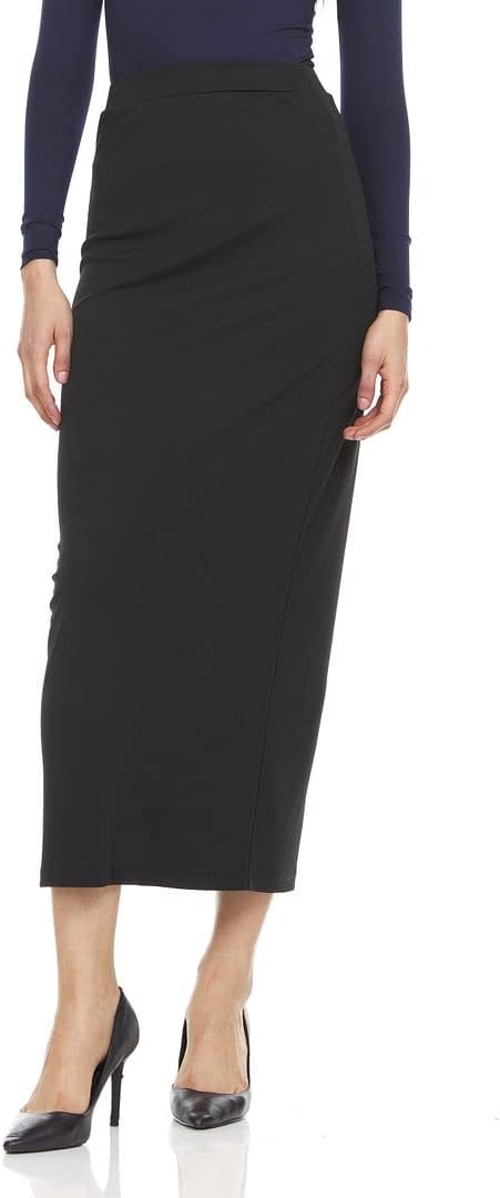 Womens Straight Long Slinky Skirt (Ankle Length) - BK-JH327